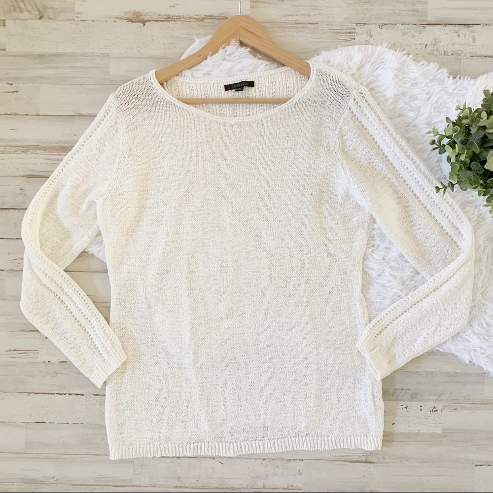 🌟Rachel Zoe White Chunky Open Knit Karla Sweater - Picture 3 of 8